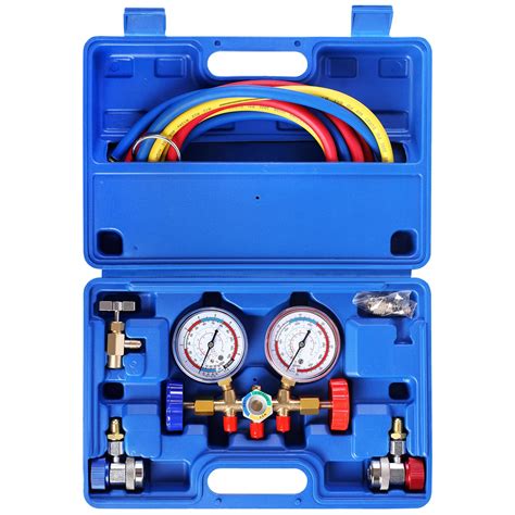 YSTOOL 3 Way AC Manifold Diagnostic Gauge Refrigerant Charging Set for ...