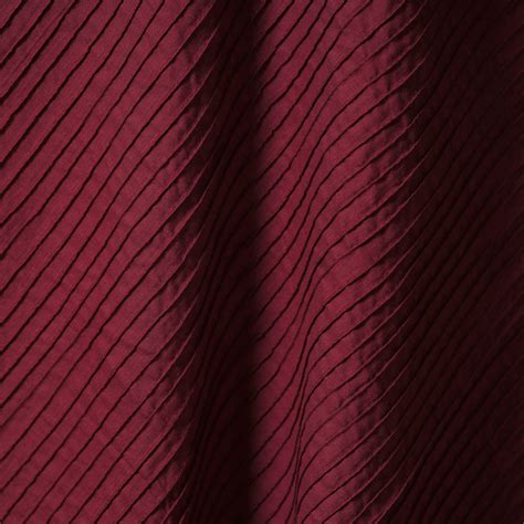 Maroon Pintuck Plain Cotton Fabric