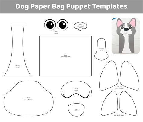 Paper Bag Puppets Printable - Printable Holiday Crafts