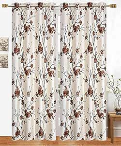 Buy Impression Hut Long Print Polyester Printed Floral Curtain, Long ...