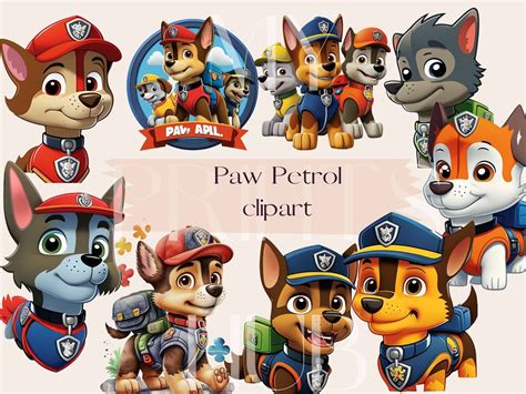 Paw Patrol Clipart Paw Patrol Clip Art Paw Patrol Stickers. - Etsy ...