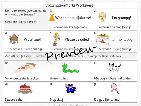Image result for KS1 Using Exclamation Marks
