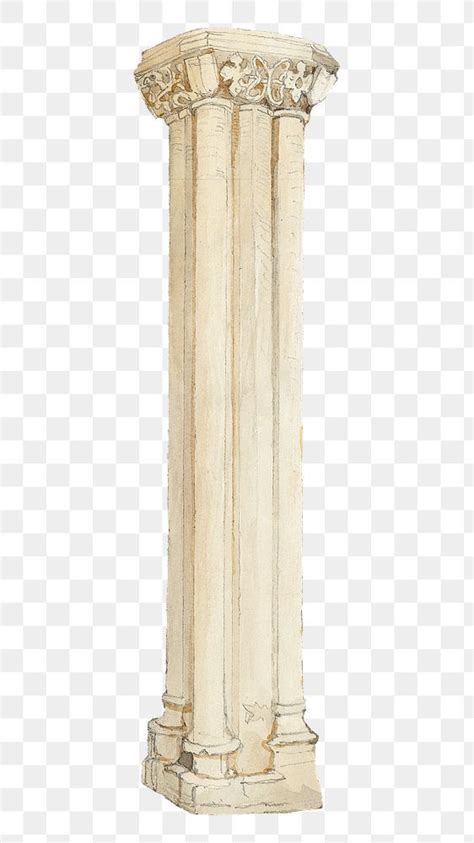 Download premium png of PNG Pillar, medieval architecture illustration ...