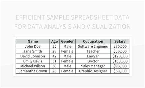 Image result for Excel Spreadsheet Data Example