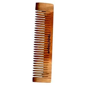 Buy VedicVogue Neem Wood Hair Comb, Single Tooth Design, Hair Growth ...