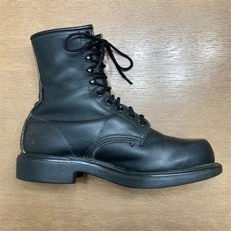 Buy VTG Red Wing Black Lace-up Combat Jump Boots Dark Academia Made in ...