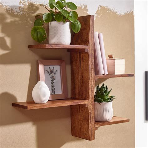 Kantiwal Furniture Wall Rack Shelves Sheesham Wood Wall Shelves Solid ...
