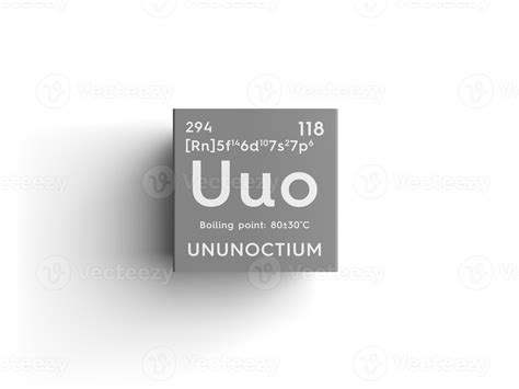 Ununoctium. Noble gases. Chemical Element of Mendeleev's Periodic Table ...