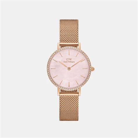 Petite Women's Mother Of Pearl Analog Stainless Steel Watch DW00100663 ...