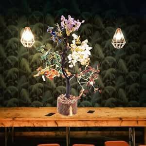 Buy Puja N Pujari Vastu Seven Chakara Crystal Stone Tree for Good Luck ...