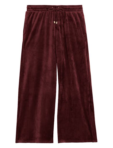 Buy Flexfit™ Velour Lounge Wide Leg Pant at Marks & Spencer