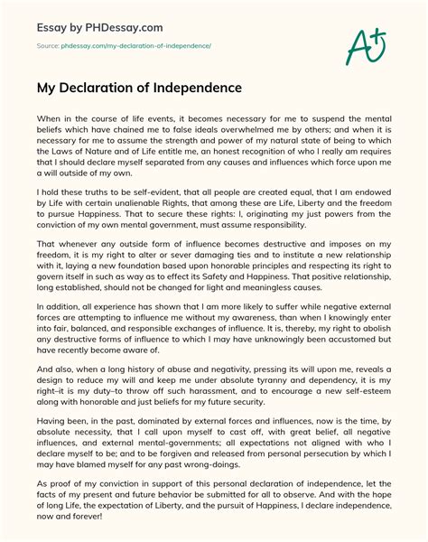 Image result for Declaration of Independence Examples