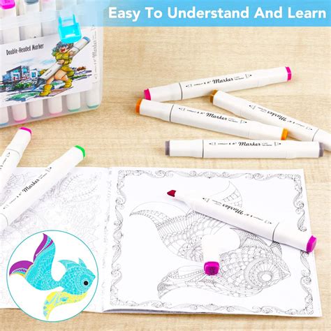 Buy naiwu 48 Colors Alcohol Based Markers, Dual Tip Art Markers for ...