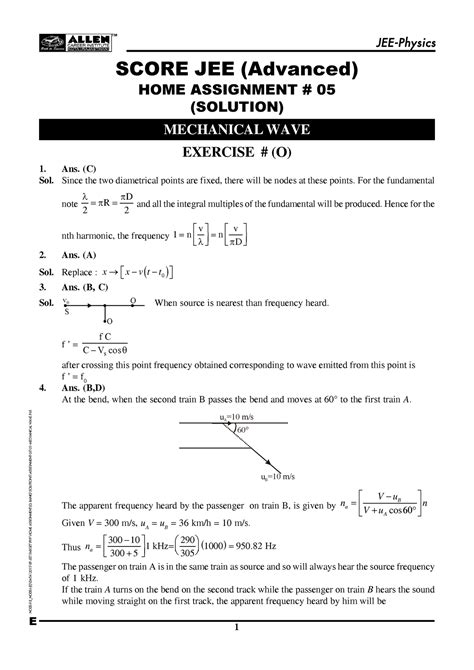 Phy Solutions for engineering entrance exam with some of most probable ...