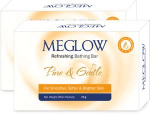 meglow Refreshing Bathing Bar for Smoother, Softer & Brighter Skin Pack ...