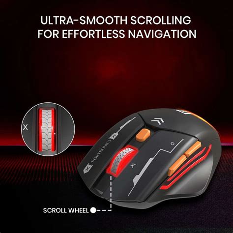 Portronics Vader Max Ambidextrous Optical Gaming Mouse 6 Buttons, 2400 ...