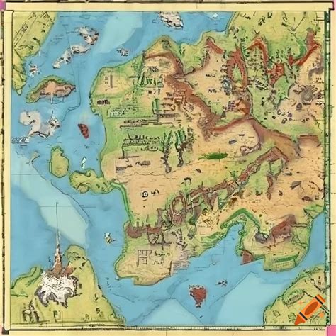 Reimagined map of Legend of Zelda with Washington landmarks on Craiyon