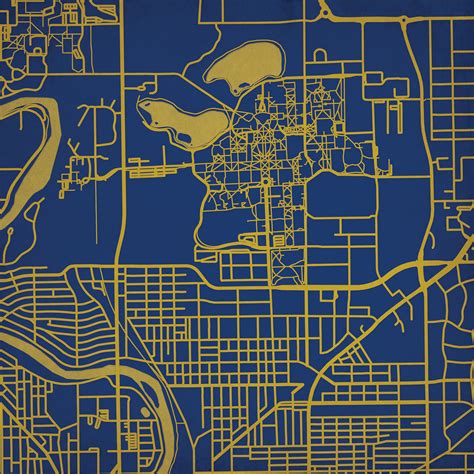 University of Notre Dame Campus Map Art - City Prints