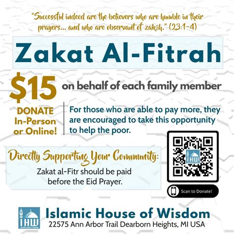 Zakat Al-Fitrah — Islamic House of Wisdom