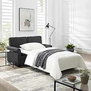 Devin 2-in-1 Pull Out Sofa Bed, Twin Size Sleeper Loveseat with Folding ...