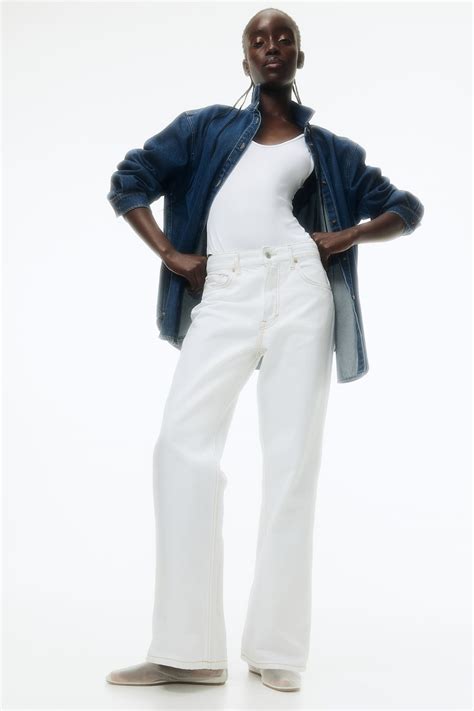 Straight Regular Jeans - White - Ladies | H&M US