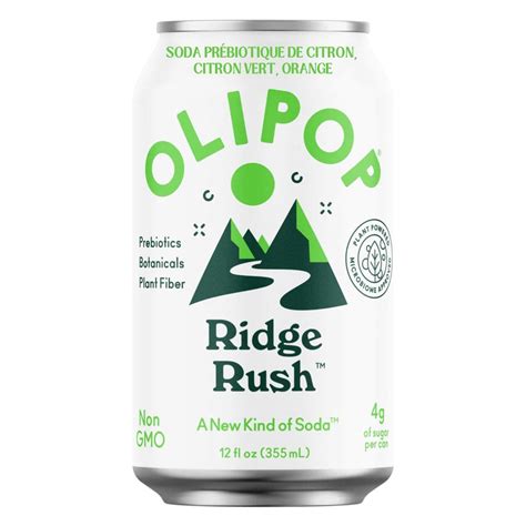 OLIPOP Low Sugar Prebiotic Sparkling Tonic Ridge Rush at NaturaMarket