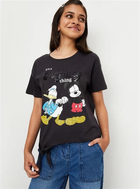 Buy Girls Mickey Mouse Printed T-shirt Online at just Rs. 499.0 ...
