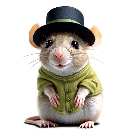 Download Cute Rat In Hat Png Uhb | Wallpapers.com