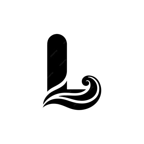 Premium Vector | Stylish Letter L Silhouette with Curved Shape A Modern and Creative Design
