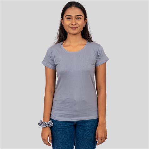 Buy Grey T-Shirt for Women | Stylish Grey Shirt for Ladies – GlamZei