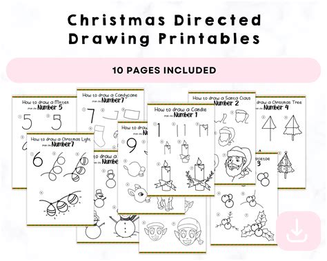 Christmas Directed Drawing Printable – CrystalandComp