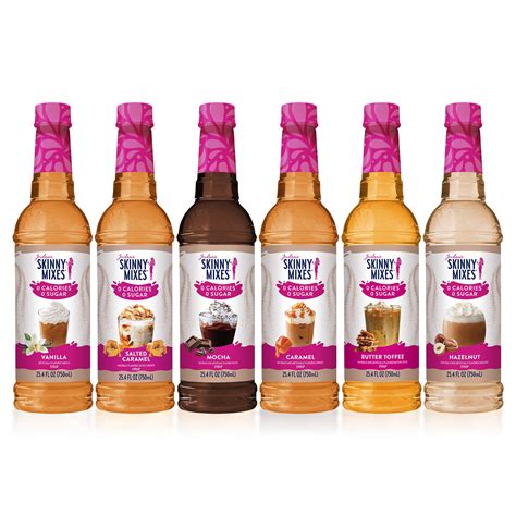 Jordan's Skinny Syrups Sugar Free Coffee Syrup, Vanilla, Salted Caramel ...