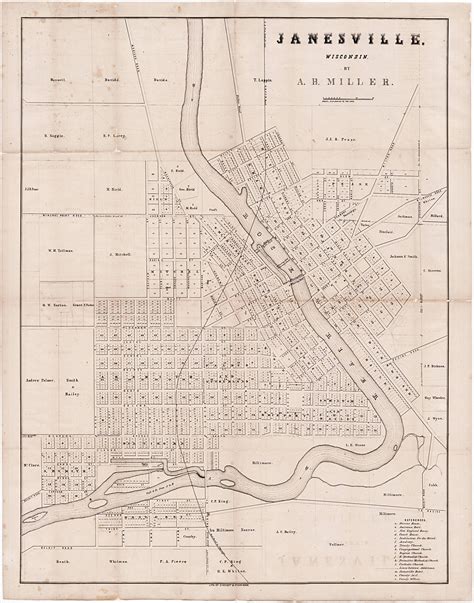 Unrecorded map of Janesville, Wisconsin - Rare & Antique Maps