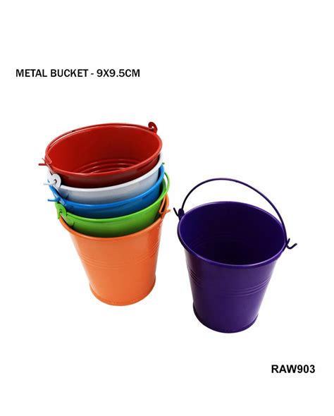 Metal Bucket No.4 9X9.5Cm Raw903 – Inkarto