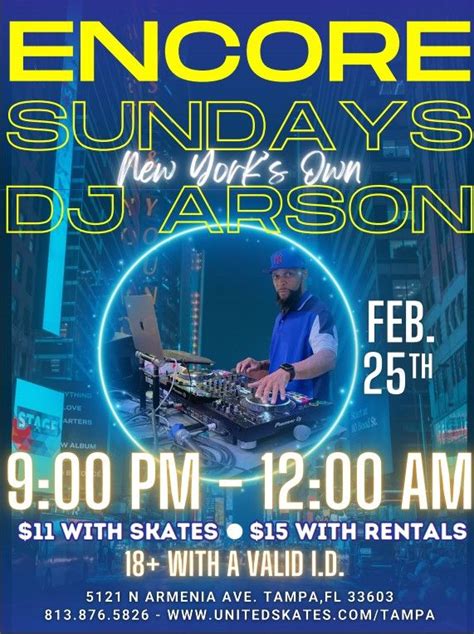 Encore Sunday with DJ Arson, 5121 N Armenia Ave, Tampa, FL, United ...