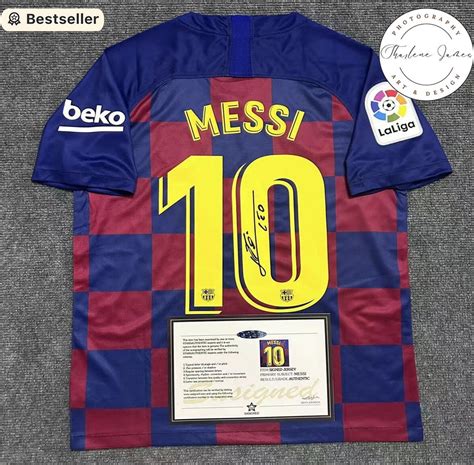 SIGNATURE Lionel Messi Barcelona HOME 19/20 Signature Shirt/jersey COA ...