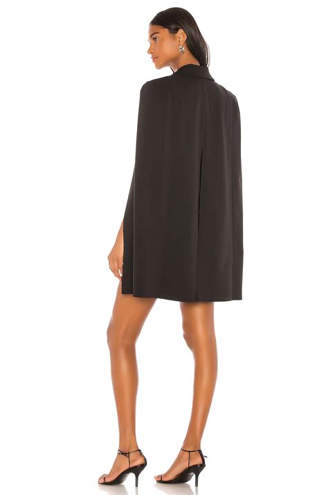 Katie May Boss Lady Mini Cape Dress in Black | REVOLVE