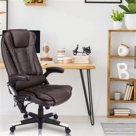 Buy Cooexult Ergonomic Executive Chair with Massage and Heat, Faux ...