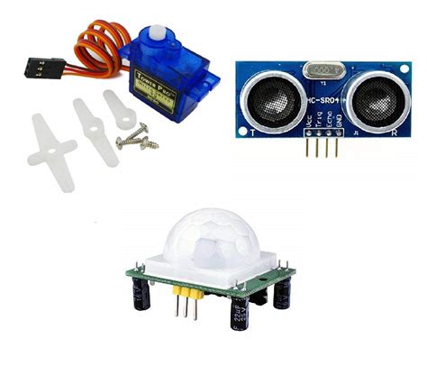 Buy Super Debug Ultrasonic Sensor, SG90 Servo Motor and PIR Sensor for ...