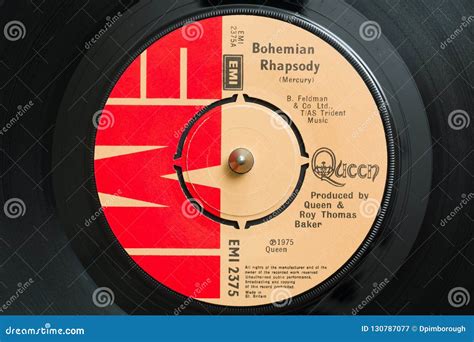 Queen Bohemian Rhapsody Vinyl Single Editorial Photography - Image of bulsara, illustrative ...