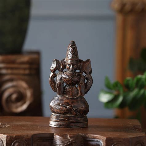 Wooden Whisper - Laxmi Wooden Sculpture In Teak – Revive Home