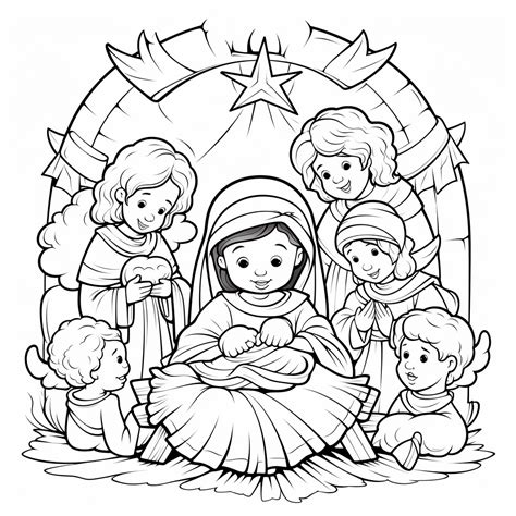 Coloring Pages Of Nativity Scene at Cody Caron blog