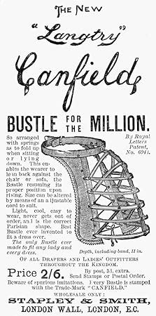 Advertisement Bustle Nadvertisement for The New Langtry Bustle (After ...