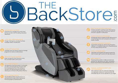 WholeBody Rove Massage Chair Zero Gravity Zero Gravity Recliner in Sky ...