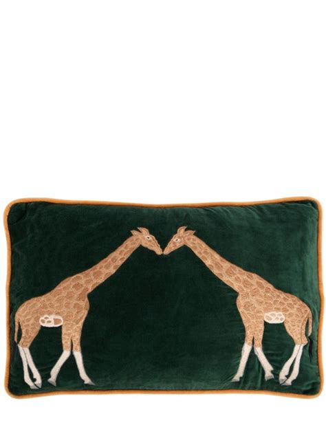 Embroidered velvet cushion - Les Ottomans - Home | Luisaviaroma