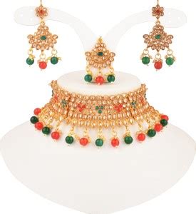 kuber immitation Alloy Gold-plated Multicolor, Gold Jewellery Set Price ...