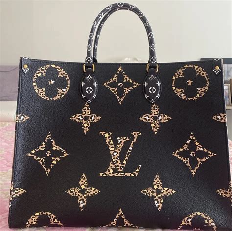 Louis Vuitton limited edition On-The-Go GM Giant Jungle Black Brown | eBay