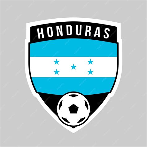 Insignia da Equipe de Futebol do Escudo de Honduras | Vetor Premium
