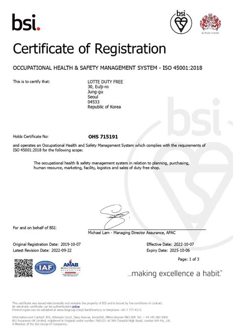 Iso 45001 Sample Certificate - Printable Templates