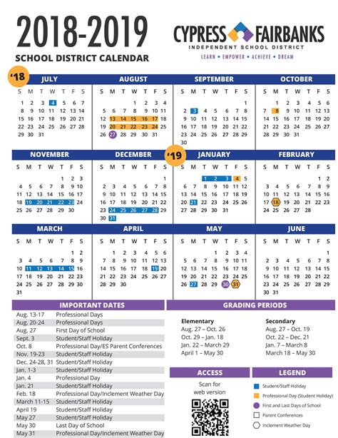 Cyfair Isd Calendar